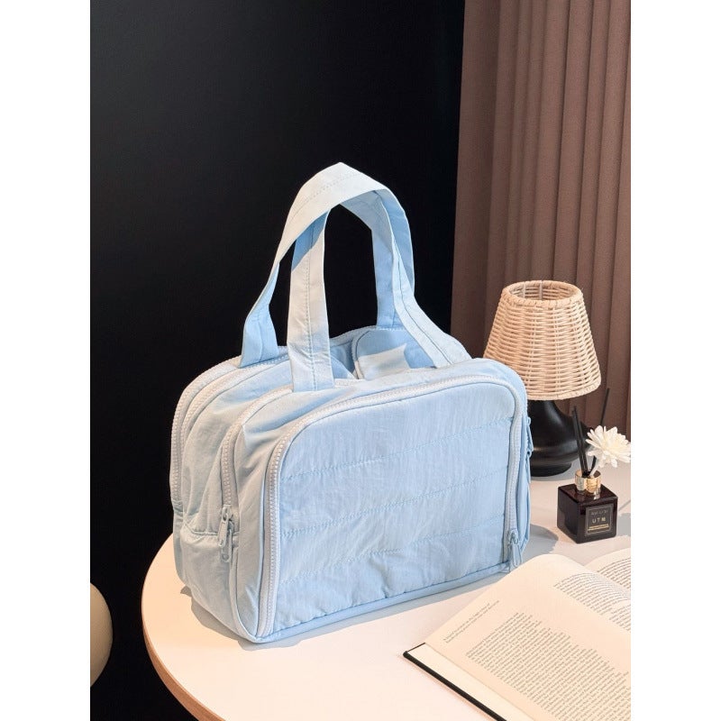 Double Wide Opening Large Capacity Cosmetic Bag Women'S High-End Travel Portable Toiletries Portable Storage Bag - Image 1